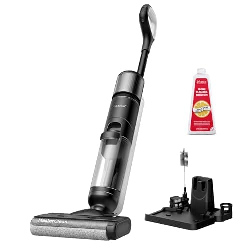 Ultenic AC1 Elite Aspiradora sin Cable Inteligente, Escoba Friegasuelos, Aspiradora en Seco y Húmedo, Tanque Doble, Ligero, Pantalla Digital, Autolimpieza