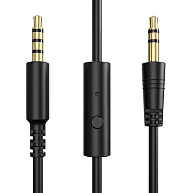 OneOdio Cable auxiliar de 3,5 mm para auriculares Pro10, Pro 30, Pro 50, 1,2 m, negro