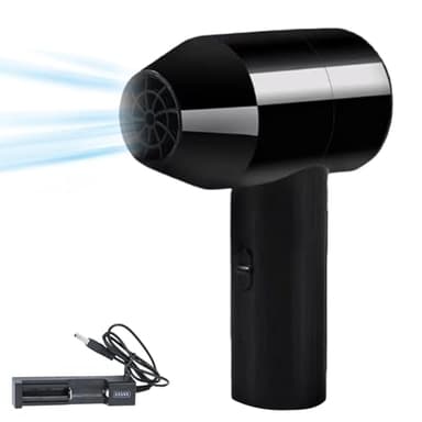 Lisutupode Secador de pelo de carga USB en tamaño de viaje, secador de pelo inalámbrico, sin ruido, secador de pelo inalámbrico, secador de pelo inalámbrico de secado rápido, 17 x 11,5 x 4 cm