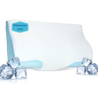 Fundas refrescantes para Derila Memory Foam para una temperatura óptima para la almohada Derila para una noche de sueño perfecta. La funda blanca de calidad garantiza una perfecta adaptación a