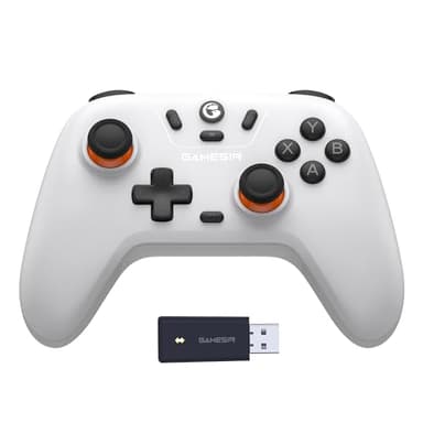 GameSir Nova Lite Controlador Inalámbrico, Conectividad Tri-modo, Joystick Gamepad para PC con Windows/Switch/Stem/iOS/Android, con Disparador de Efecto Hall, DualVibration, Turbo, Motion (Blanco)