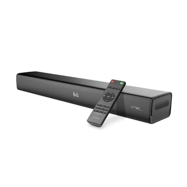 Heymell Compact Pequeño 60cm 2.1ch 120W Barra de Sonido TV PC Woofer Incorporado, Mejora del Diálogo Sonido Envolvente, Bluetooth Soundbar HDMI ARC Optical Aux.Voyage 202