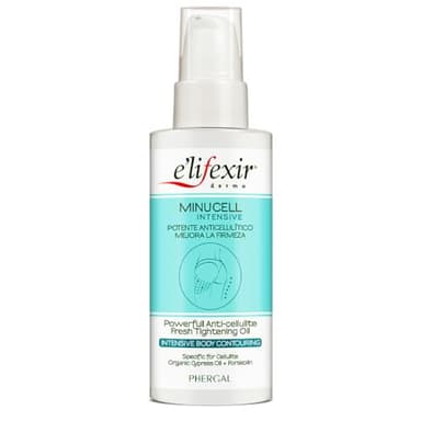 Elifexir Aceite Minucell Intensive. Potente Anticelulítico. Reduce la Celulitis más Resistente en 8 semanas. Mejora la Microcirculación, Drena y Reafirma. 100% de Origen Natural. 100 ml