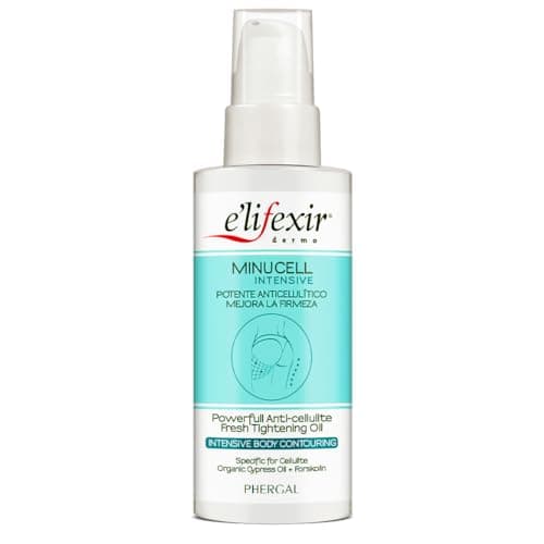 Elifexir Aceite Minucell Intensive. Potente Anticelulítico. Reduce la Celulitis más Resistente en 8 semanas. Mejora la Microcirculación, Drena y Reafirma. 100% de Origen Natural. 100 ml
