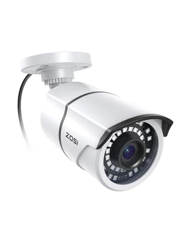 ZOSI 1080P Cámara de Vigilancia Exterior TVI/CVI/AHD/CVBS 4-en-1 para CCTV Kit de Videovigilancia, Visión Nocturna IR