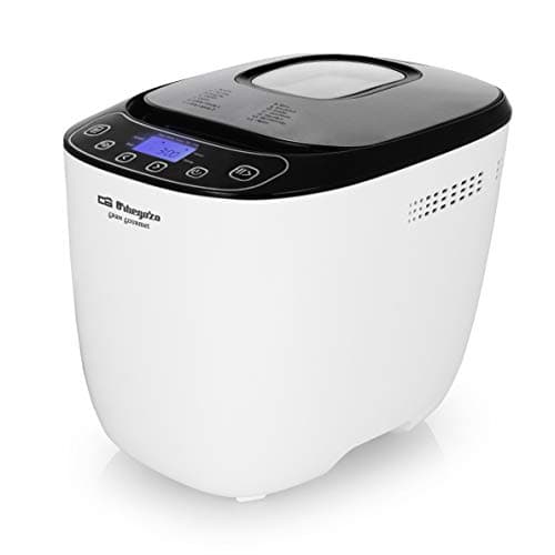 Orbegozo MHP 3500 – Panificadora automática, 12 programas preconfigurados, temporizador, pantalla LCD, cubeta antiadherente, incluye recetario, 550 W