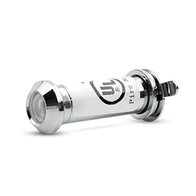 Bwintech 1 uds Mirillas para puertas a prueba de fuego con certificación UL, latón macizo de 180 grados, 12 mm de diámetro, 35-60 mm de longitud, acabado cromado pulido, con cubierta de visor