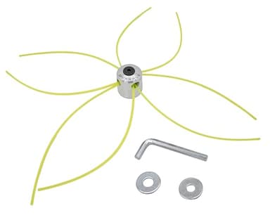 Cabezal desbrozadora con 8 hilos de repuesto . Pack Cabezal desbrozadora universal . hilo desbrozadora . Con herramientas y todos los accesorios de desbrozadora para su instalación. MERBALU .