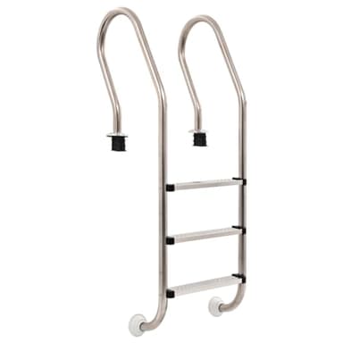 vidaXL Escalera Piscina con 3 Peldaños Acero Inoxidable 304 Rampa Accesorios Articulos SPA Hidromasaje Jacuzzi Terraza Jardin Patio Exteriores 120cm