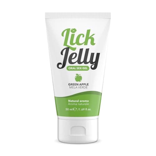 INTIMATELINE | Lick Jelly - Gel lubricante comestible a base de agua, no graso y que no mancha, sabor manzana verde, 50 ml
