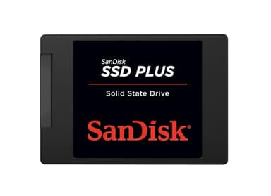 SanDisk SSD Plus de 1 TB 2.5", SATA III SSD, velocidad de lectura con hasta 545 MB/s, 450 MB/s de escritura, Fácil actualización para arranque, apagado y carga