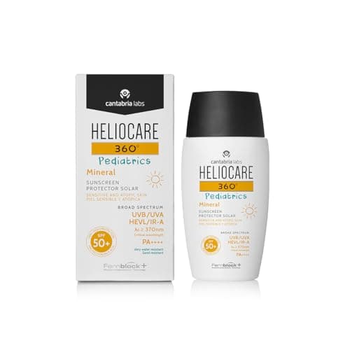 Heliocare 360º Pediatrics Mineral SPF 50+ - Crema Solar para Cara y Cuerpo de Niños y Bebés, Fluida y Filtros 100% Minerales, Pieles Sensibles o Atópicas, 50ml