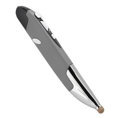 Lazmin USB Computer Stylus PC Accesorio, Wireless 2.4G Mouse Optical Pen Mouse Ajustable 800/1200/1600 dpi Handwriting Smart Mouse para computadora portátil Android Tablet PC(Gris Plateado)