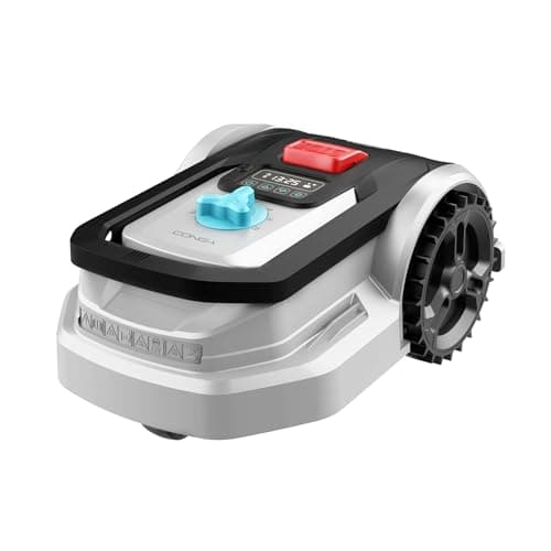 Cecotec Robot Cortacésped Conga Grasshopper 300. Motor Digital Brushless, Superficies de 300m2, Pendiente Máxima de 27%, Regulador de Las Hojas de Corte, Sensor Detector de Lluvia, Plug&Play