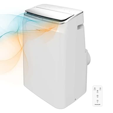 Cecotec Aire Acondicionado Portátil con Mando a Distancia y Bomba de Calor ForceClima 12600 Soundless Heating. 12000 BTU, Pantalla LED, 5 Modos, Deshumidificación, Cobertura 28m2