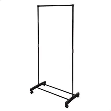 AKTIVE Max Home Burro ropa con ruedas y estante, 75 x 42 x 157 cm, Máx 8 kg, Frenos, Armario abierto, Perchero pie, Organizador zapatos, Vestidor, Burros percheros (18434)