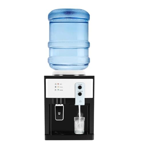 Dispensador de agua, enfriador de agua para oficina, dispensador de agua potable, 575 W, máquina de beber eléctrica caliente y fría para 4,5 – 18,9 l de agua en cubo