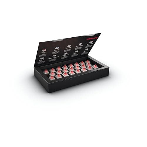 CHERRY MX RGB RED Switch Kit, 23 Interruptores Mecánicos para Teclado DIY, Hot Swap o Gaming, Switch Lineal sin Clic, Suave y Directo