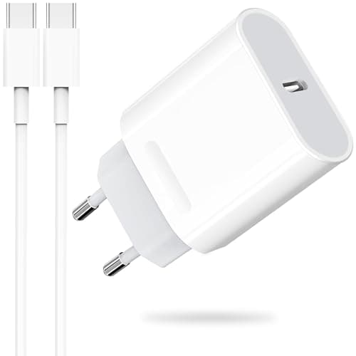 Cargador for iPhone 16/16 Pro/16 Pro Max/16 Plus/15 Pro/15 Pro Max/15 Plus/Pad Pro Carga Rapida, 25W USB C Carregador Rapido con 2M Cable Charger Enchufe Cabezal Tipo C Pared Corrient Andalus