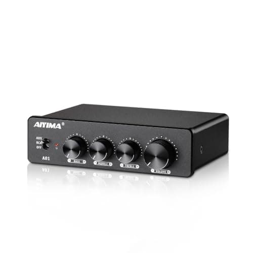 AIYIMA A01 TPA3116 Amplificador de potencia 2.0/2.1 CH Mini Amplificador Hi-Fi Clase D Amplificador integrado para altavoz doméstico Amplificador estéreo de 100 W con control de graves Alto Treble