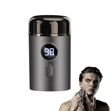 Horuili® Mini Afeitadora Eléctrica, Mini Afeitadora Eléctrica Portátil, Afeitadora Eléctrica para Hombres, Afeitadora Recargable USB, Afeitadora Lavable en Seco y Húmedo