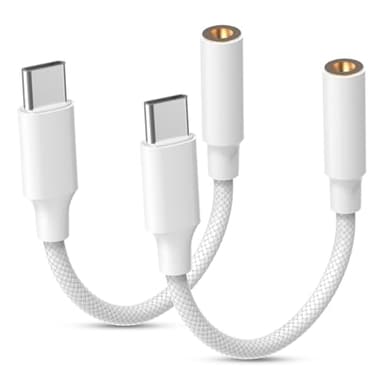 Adaptador USB C a Jack 3.5 mm, Adaptador Jack a USB C Adaptador Tipo C a Jack Adaptador USB Tipo C a Jack 3.5 mm USB C to Jack 3.5 para iPhone 15 Pro/MAX/, Samsung S23/23+ Ultra Note 20 A53/Huawei