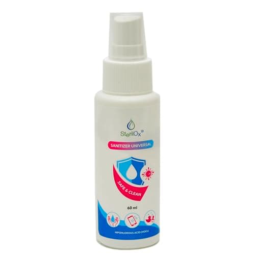 SterilOx Spray 60 ml – Higienizante Cosmético con Ácido Hipocloroso | Para Manos, Juguetes, Utensilios y Objetos | Seguro para Niños y Mascotas – Sin Alcohol ni Perfume