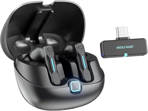 Auriculares de Gaming Inalámbricos SW5 para PC con Dongle y Bluetooth 5.4, Audífonos Inalámbricos con 20ms de Baja Latencia, Micrófono y Modos de Ecualización para PC/PS4/PS5/Computadora de Escritorio