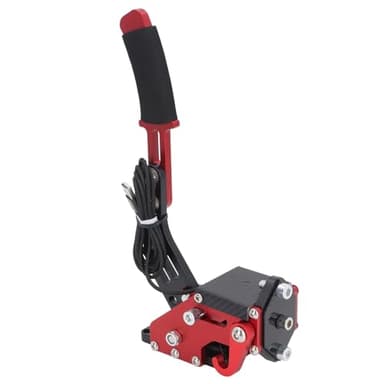 Freno de Mano para PC USB de 16 bits, Freno de Mano para Juego de Carreras Sim 2 en 1, para Xbox 1 para Xbox Series S X PC para G27 G29 G920 G923 T500 T300 (Rojo)