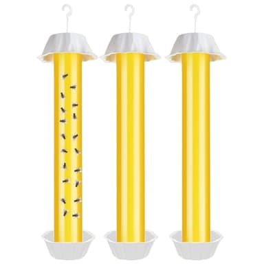 Panngu 3 Paquetes de Grandes trampas de Moscas Dentro y Fuera de la habitación, Trampa de Palos de Mosca de Frutas Colgantes para el Control de plagas, Jardines, Casas, trampas de Insectos