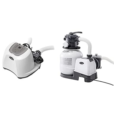 Sistema cloracion salina eco 12 gramos/hora INTEX + Depuradora de arena INTEX Kristal Clear 7.900 litros/hora 0,30hp