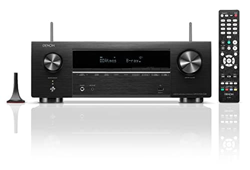 Denon AVR-X1700HDAB - Receptor AV de 7,2 Canales, Amplificador HiFi con Dolby Atmos, DTS:X, 6 entradas HDMI y 1 Salida, 8K HDMI, Bluetooth, Wi-Fi, AirPlay 2, HEOS Multiroom, Compatible con Alexa