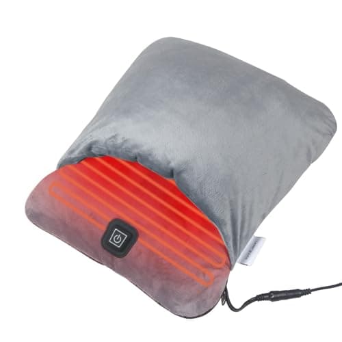 Calentador de pies eléctrico para hombres y mujeres con pies fríos, calentador de pies, almohadilla térmica rápida con 3 ajustes, suave y transpirable, regalo de relajación perfecto