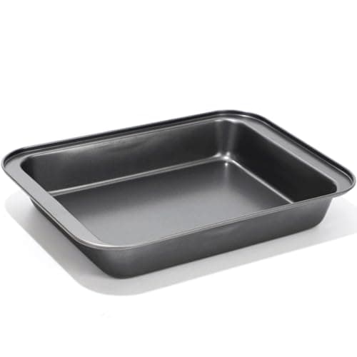 Kytpyi Bandeja Horno Teka, Bandeja Horno Universal,34*24*6cm Grande Profundo Bandeja Horno Balay con Recubrimiento Antiadherente, Acero Inoxidable Bandeja Horno para Tartas, Postres, Pizza, Carnes
