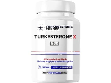 Turkesterone Max 50% Complejo con HydroPerine™ - 60 Cápsulas (600mg) - Turkesterone Europe®