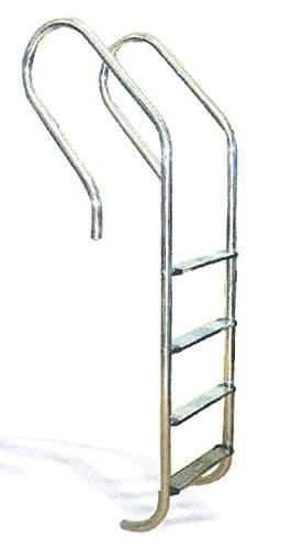 Acero inoxidable Piscina Socket de escalera con 4 niveles curvado Holm ancla