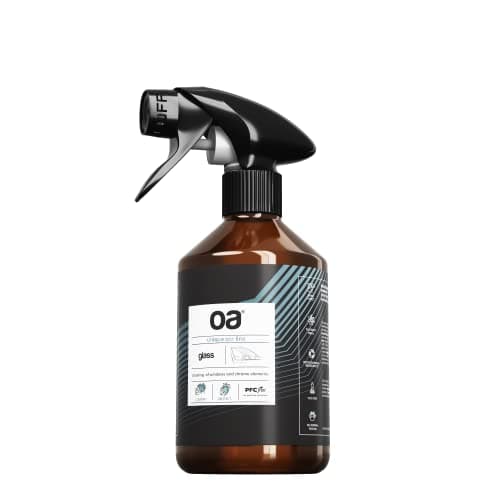 OA Limpia Cristales Coche CAR GLASS (250 ml) I Limpiar Cristales Coche Interior I Limpiador de Cristales Auto I Producto para la Limpieza y Protección de Superficies Cromadas y de Vidrio en el Coche