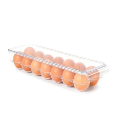 CABLEPELADO Organizador Huevos para frigorífico, Organizador Huevera Frigorífico, Huevera de plástico, Estuche Huevos para frigorífico, Recipiente para Huevos, Plástico Libre de BPA, Transparente