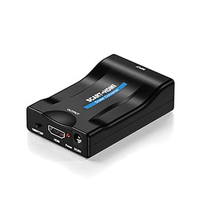 Aolirot SCART a HDMI Convertidor, Convierte La Entrada Euroconector Analógica En Salida HDMI 720/1080p De Audio Vídeo Scart to HDMI Adaptor Converter para HDTV,DVD BLU-Ray,VCR,proyector,VHS,ps1,Xbox