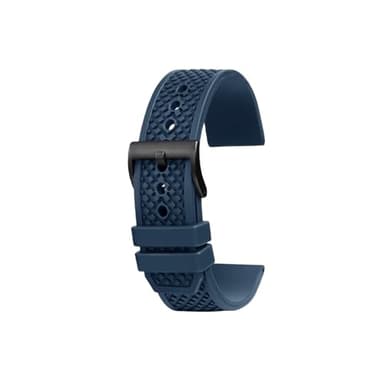 Mefloar Compatible con Citizen Blue Angel AT8020 correa de reloj de primera generación AT8020-54L correa de reloj de goma fluorada accesorios de correa de reloj impermeables(Blue black)