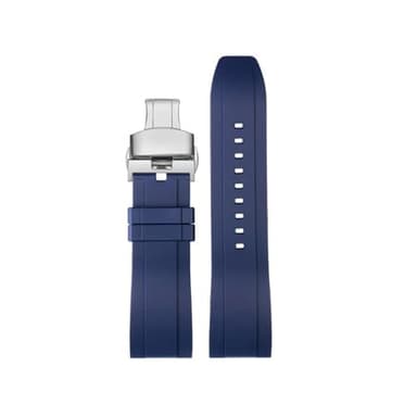 DKWOIS Compatible con reloj CITIZEN Blue Angel Men Radio Wave AT8020-54L/8020-03L/JY8078 Series Correa de reloj de lona de nailon y caucho de 22 mm y 23 mm(A-Blue silver,22mm)