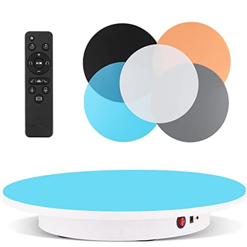 BAOSHISHAN 100KG Tocadiscos eléctrico para exhibición de Productos Plataforma giratoria de 360 ​​Grados exhibición de Productos 42 cm Blanco 220 V