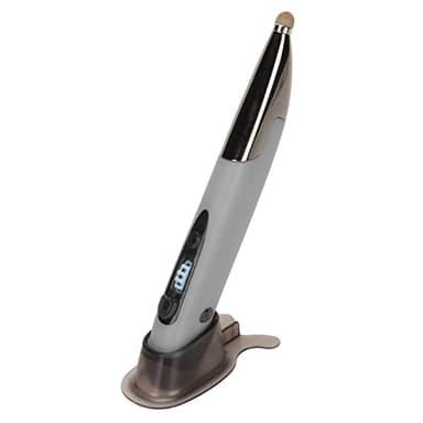 Topiky Ratón óptico Inalámbrico con Bolígrafo de Bolsillo, 2,4 G USB Recargable, Ratón óptico Inalámbrico con Bolígrafo, Mini Ratones Ergonómicos de Escritura a Mano dpi Ajustable para (Gris-Plata)