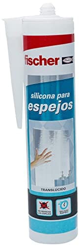 FISCHER, silicona transparente Espejos para pegar y sellar juntas y espejos de pared, máxima adherencia, fácil aplicación, secadp rápido, no mancha