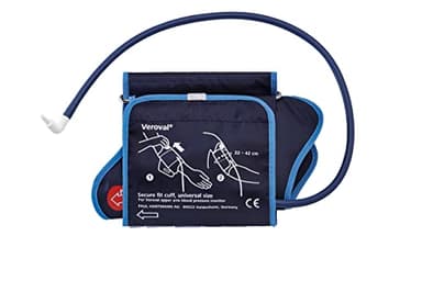 VEROVAL, Manguito Para Tensiómetro de Brazo, Brazalete de Repuesto para Medidor de Tensión Arterial, Diseño Ergonómico y Sistema Pull-Up, Aplicación Fácil y Segura, Talla Universal (22-42 cm)