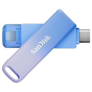 SanDisk Creator Phone Drive 256 GB (para iPhone, iPad, PC y Mac, Lightning & USB Type-C Conectore, hasta 90 MB/s, copias de seguridad automáticas, protección con contraseña 3 meses de Adobe Lightroom)