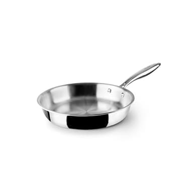 IBILI Sarten tricapa triply Natural, 22 cms, Acero inoxidable, Apto para induccion, sin antiadherente