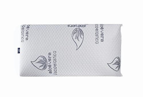 Dormio - Almohada viscoelástica con perfecta adaptabilidad al cuello, Tejido Aloe Vera, Termorregulable, Blanco, 135 cm