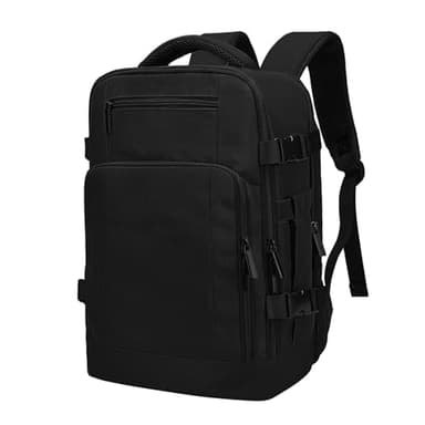 ZHXX Mochila Viaje Cabina Avion 40x20x25, Mochila Cabina para Ryanair, Bolsa de Viaje Ryanair 40x20x25 Es Impermeable, Equipaje de Mano con Puerto de Carga y Bolsillo Antirrobo. (Negro)
