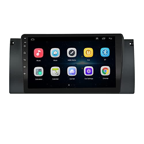 EZoneTronics Android 10.1 Car Stereo Carplay Autoradio para BMW X5 E39 E53 M5 Indash 9'' Pantalla Control Táctil GPS Am/FM/RDS BT Unidad Principal con Volante Control WiFi con RAM 32G ROM